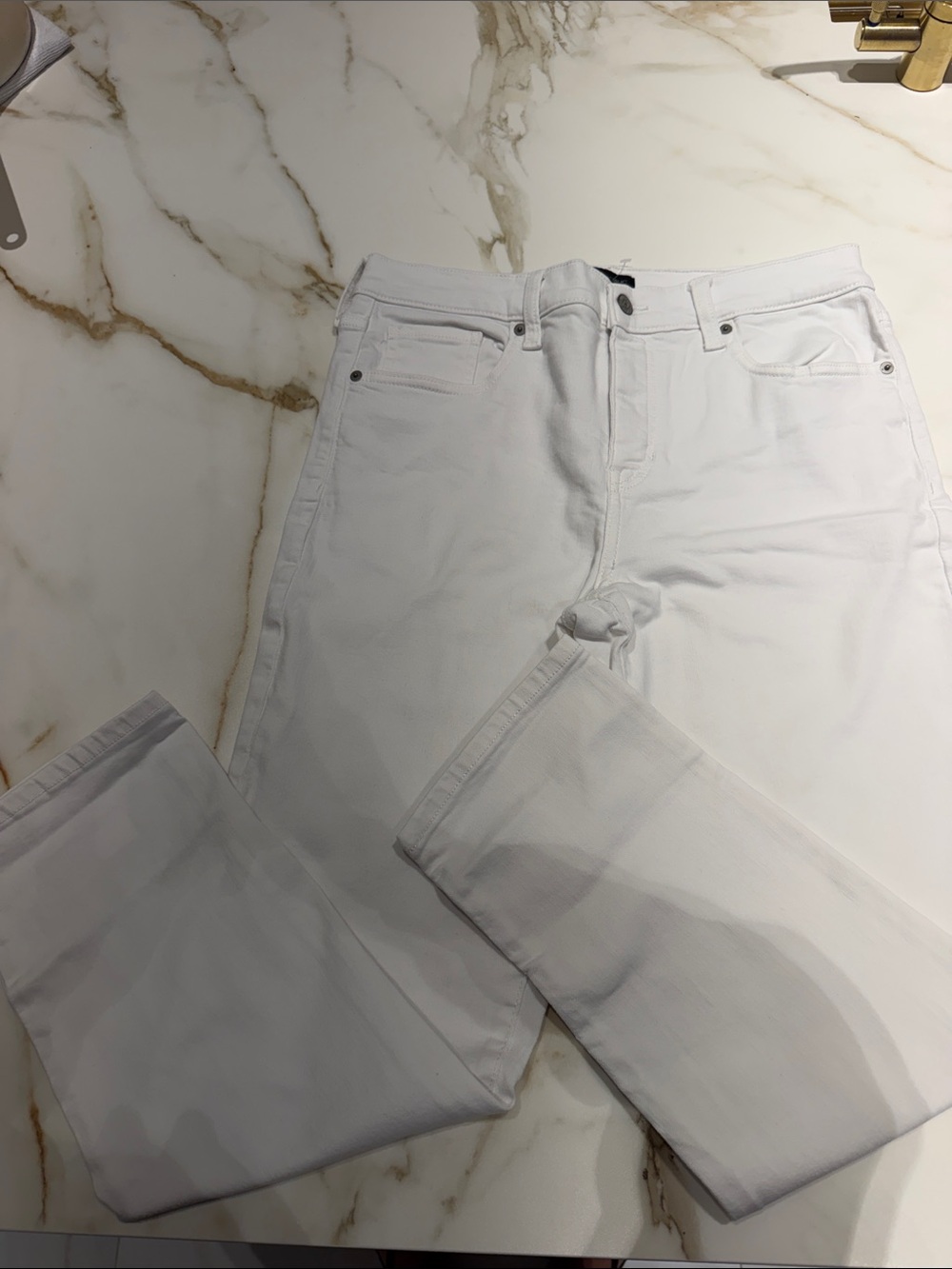 Banana Republic White Skinny Jeans cropped  10